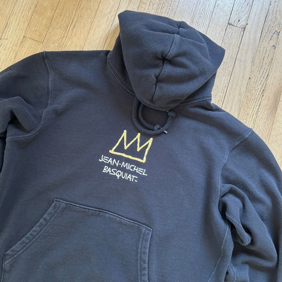 Black Jean Michel Basquiat Hoodie Men's X Small Art - Picture 2 of 7